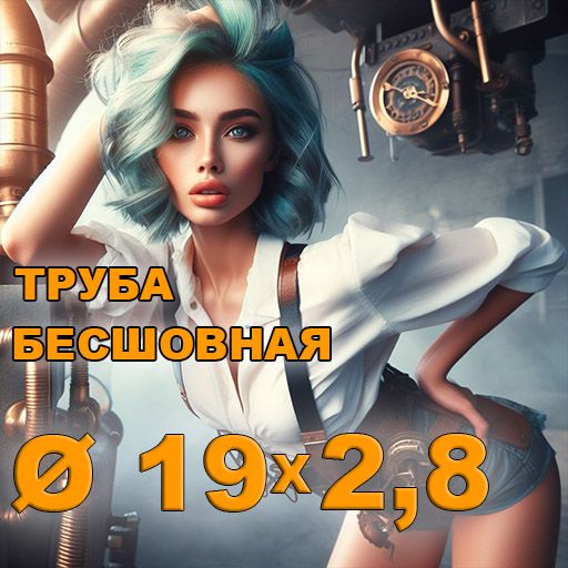 Труба бесшовная диаметр 19х2,8