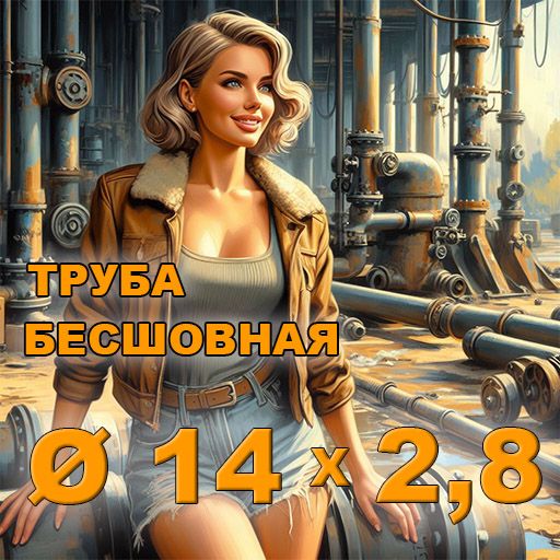 Труба бесшовная диаметр 14х2,8