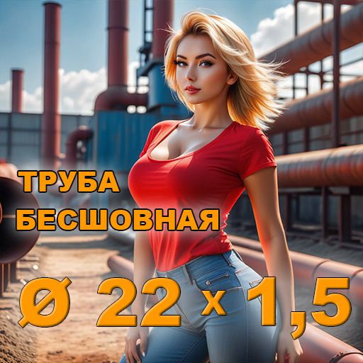 Труба бесшовная диаметр 22х1,5