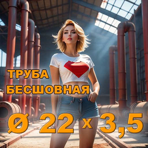 Труба бесшовная диаметр 22х3,5